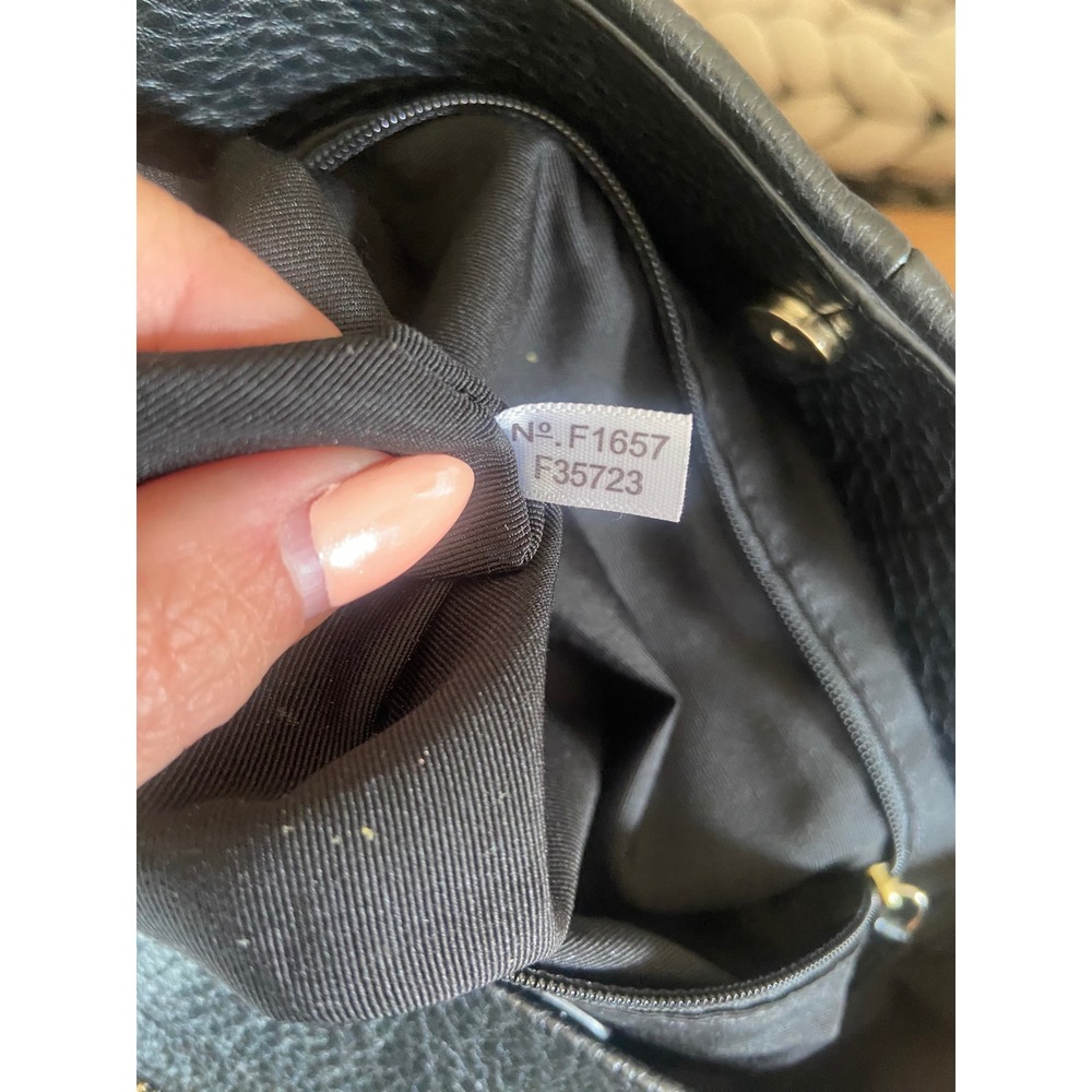 Coach Edie 31 Black Pebbled Leather Shoulder Bag Gold Hardware Hobo 57125 - Picture 15 of 15